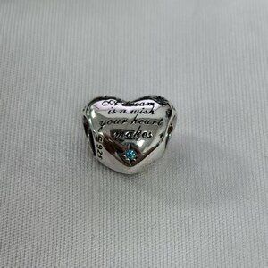 Pandora x Disney Cinderella's Dream Heart Charm, S925 Silver Jewelry